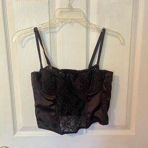 Sincerely Jules Junior's Lace Corset Top Sleeveless Cropped